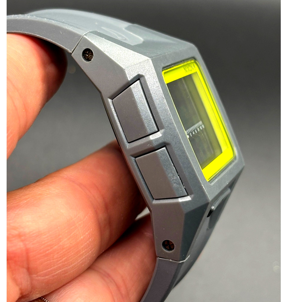 Nixon Lodown II Digital Tide Watch Gray Yellow Surf 100M Box Manual - Picture 15 of 17